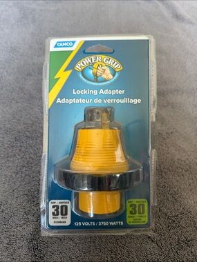 Camco Power Grip Locking Adapter - 30 AMP